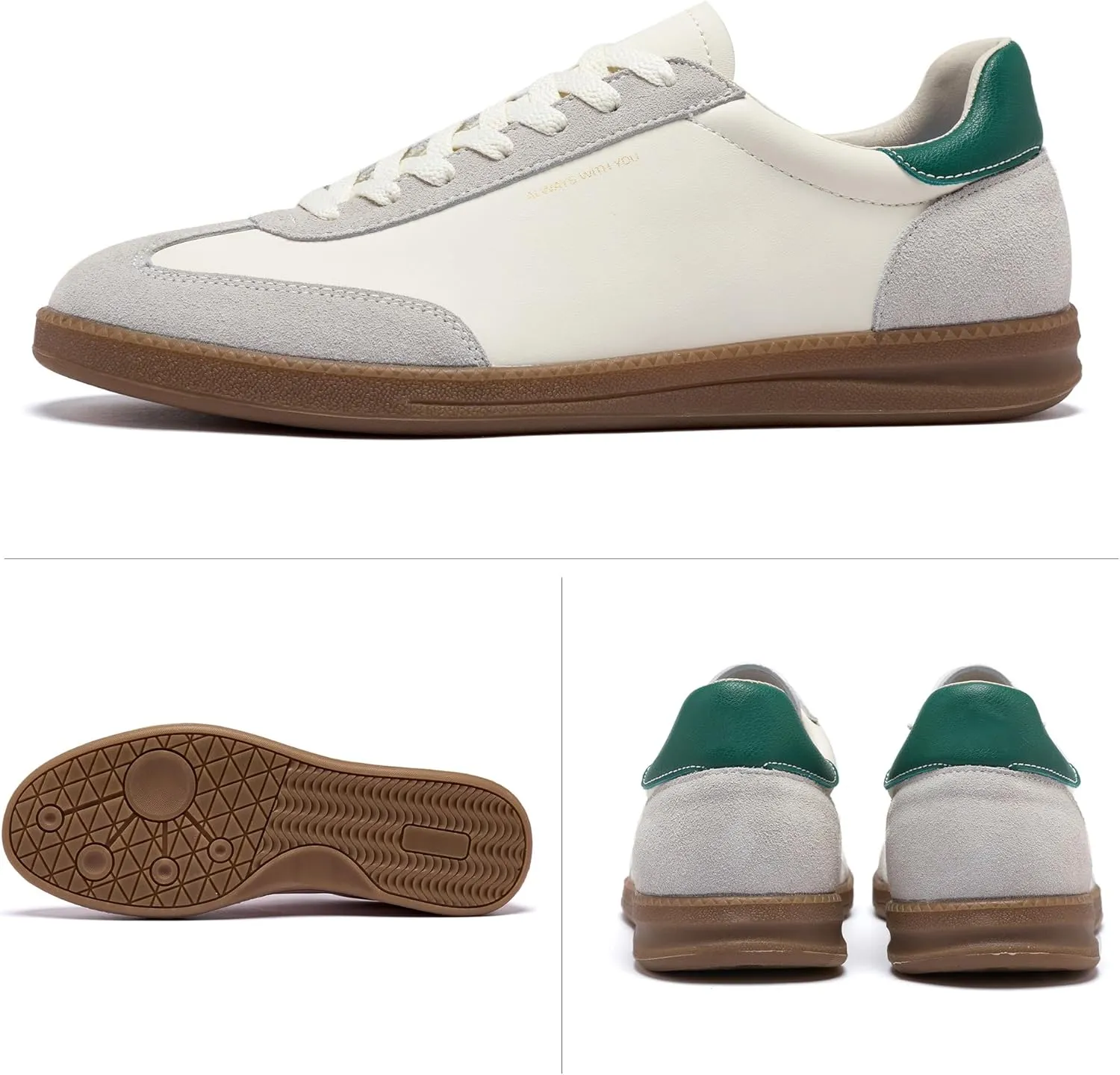 Men's Women's Fashion Sneakers Casual Leather Lace-up Sneakers Non-Slip Comfortable Casual Walking Shoes Breathable Non-Slip Running Tennis Outdoor Shoes