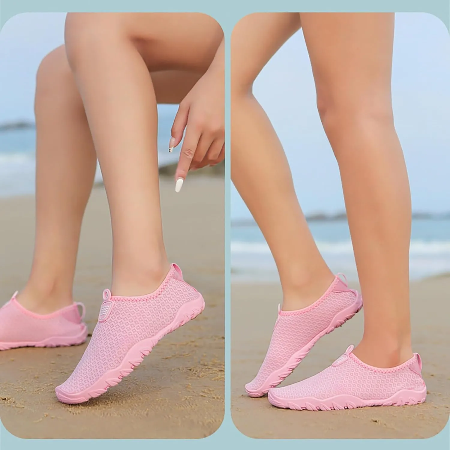 Mens Womens Water Shoes Quick Dry Barefoot Aqua Socks Non Slip Swim Surf Beach Yoga Camping Pool River Sport Outdoor Shoes Spring Shoe for Women 2025