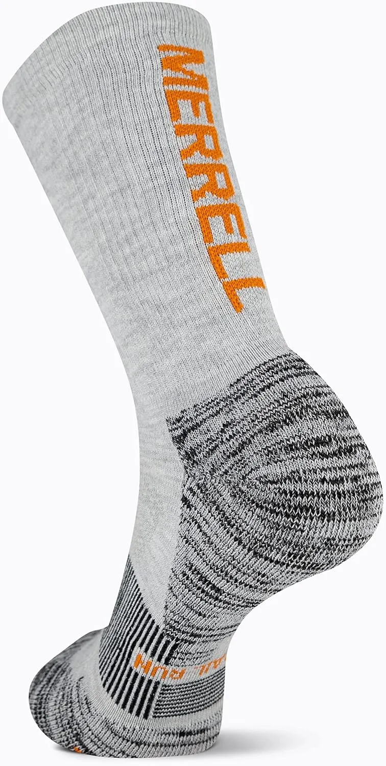Merrell unisex-adult Thermal Trail Running Crew Socks Unisex Lightweight Warmth and Breathable Mesh