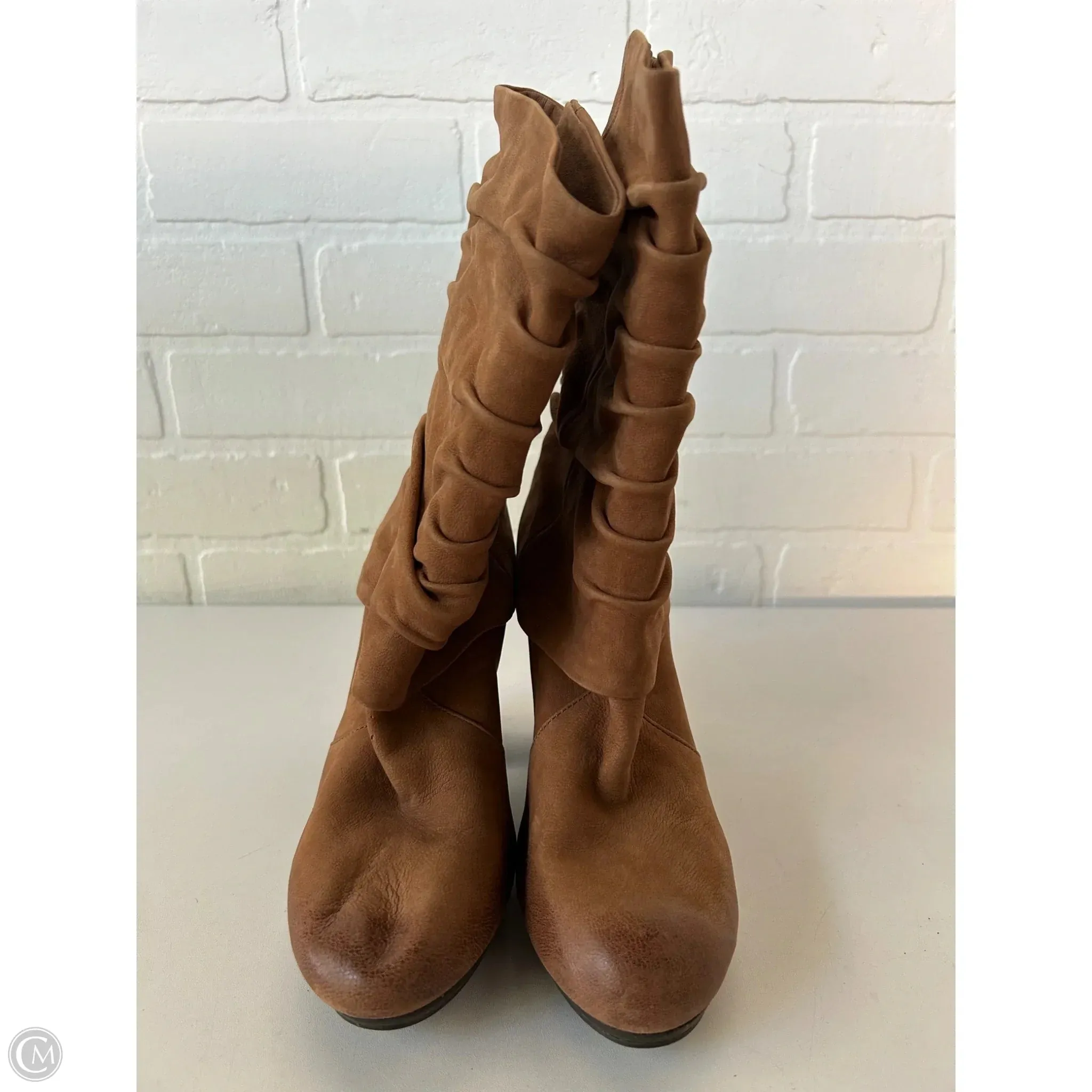 Boots Mid-calf Heels By Vince Camuto In Brown, Size: 5.5 Cozy Look