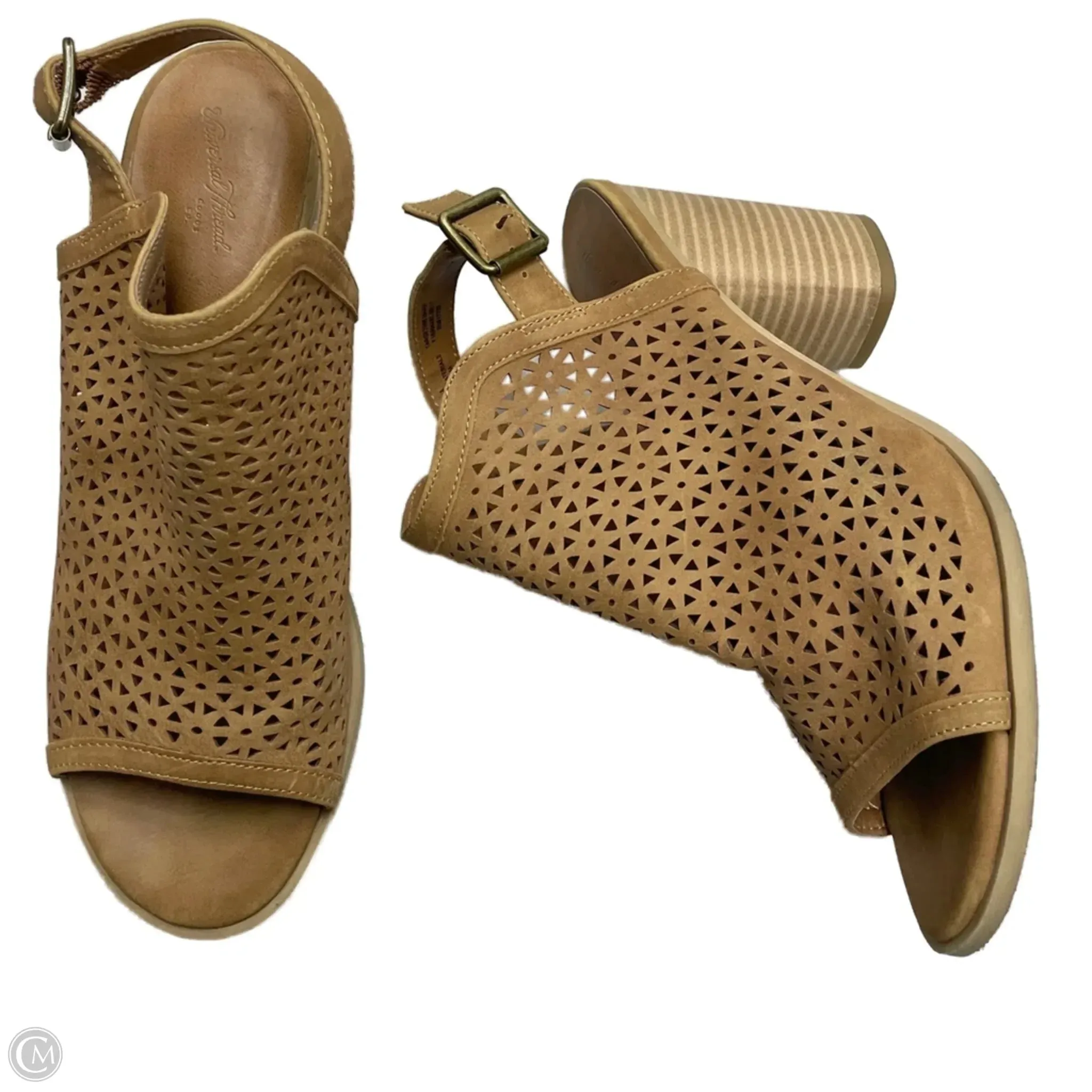 Sexy High Heels quick dry Shoes Heels Block By Universal Thread In Brown, Size: 9.5