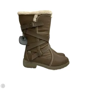 Daily Style Boots Mid-calf Flats By Totes In Brown, Size: 9