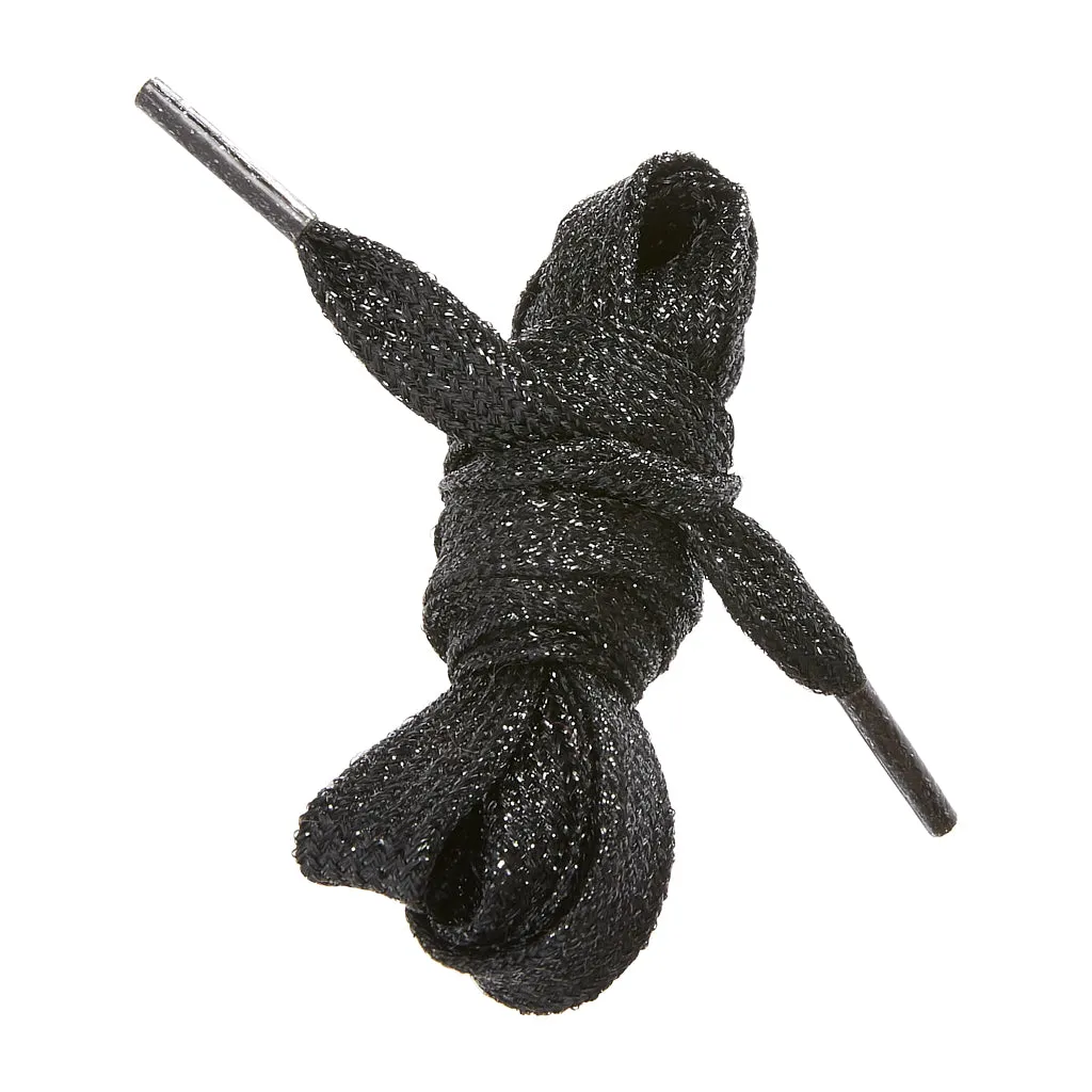Metallic Black Shoelaces