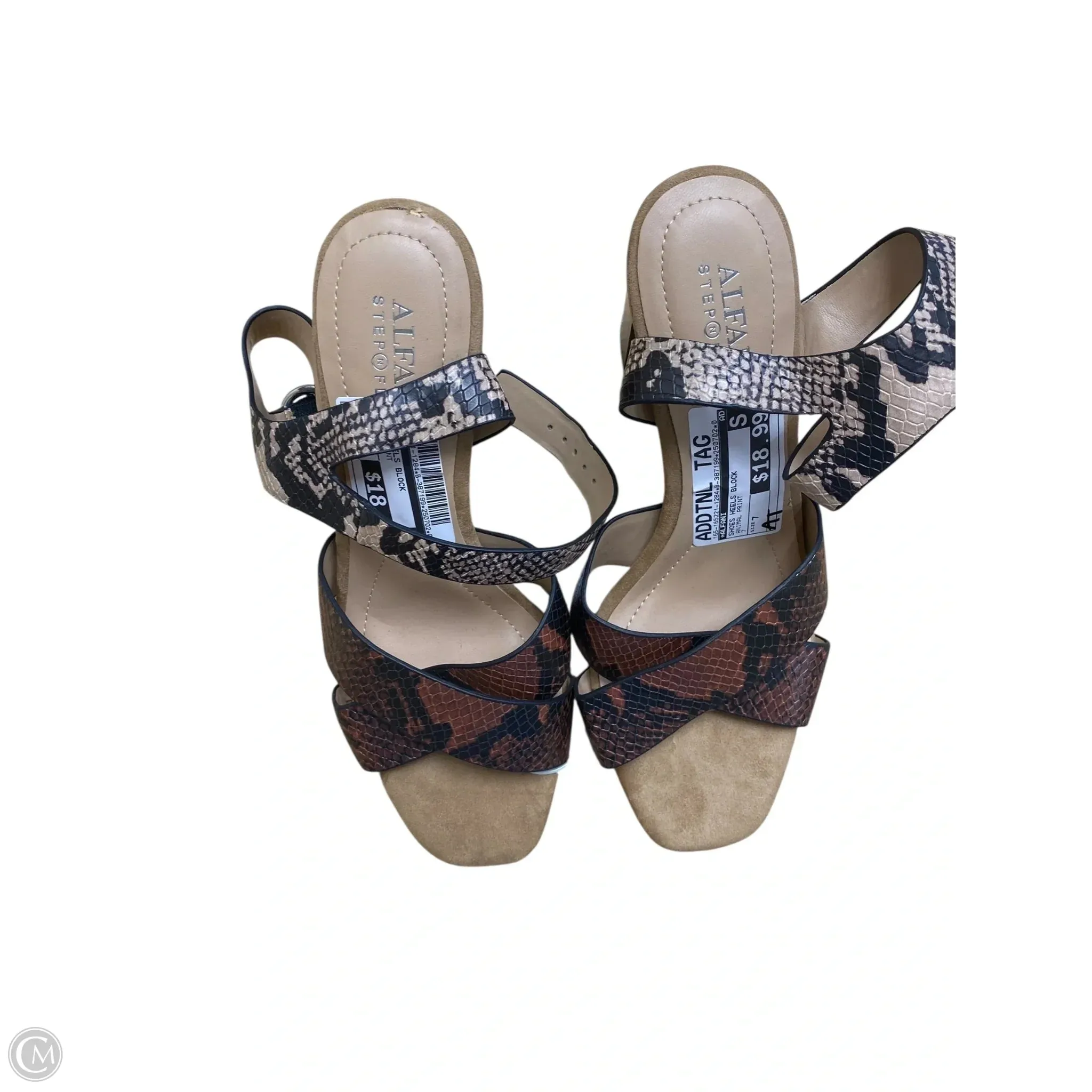 Stylish Booties Shoes Heels Block By Alfani In Animal Print, Size: 7