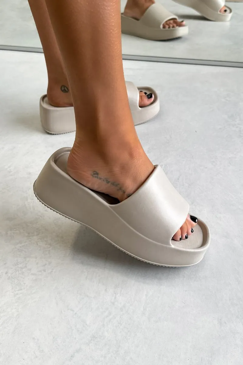 MILLIE Chunky Platform Sandals - Coffee