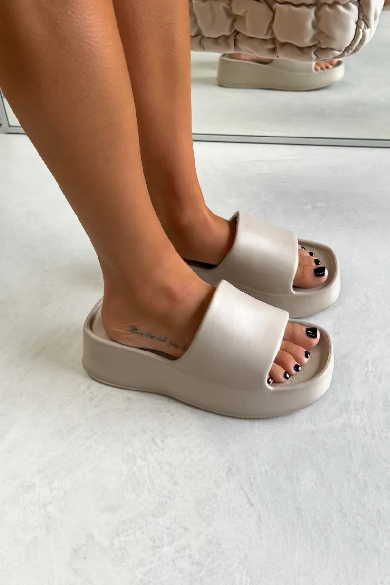 MILLIE Chunky Platform Sandals - Coffee