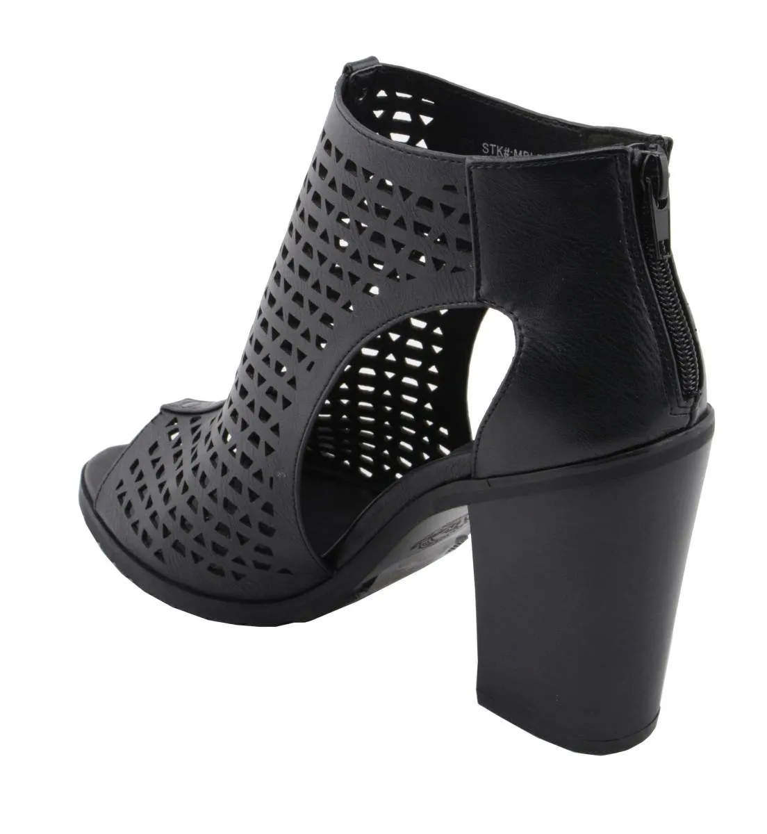 Milwaukee Leather MBL9453 Women's Black Mesh Open-Toe Platform Fashion