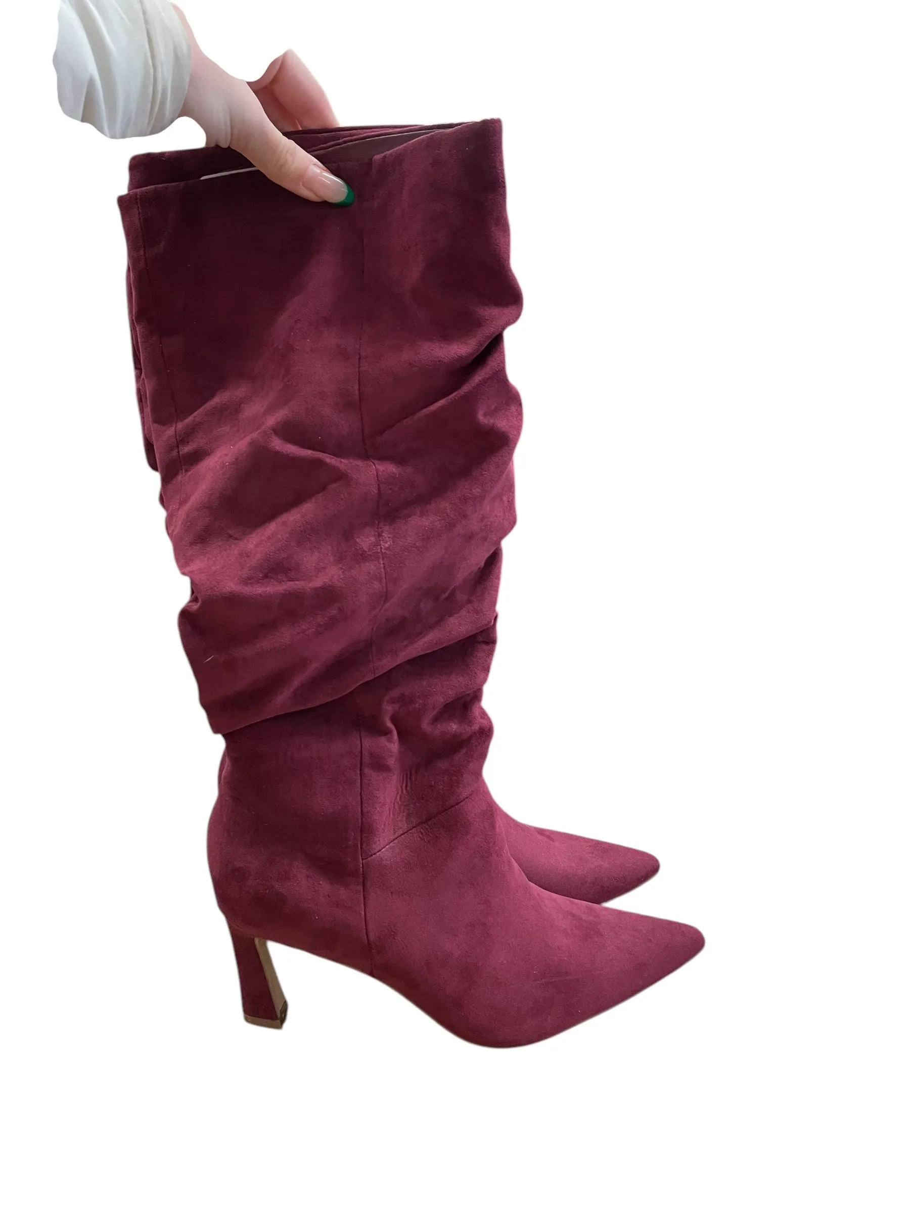 Perfect Touch Refined touch Boots Knee Heels By Shoedazzle In Red, Size: 8