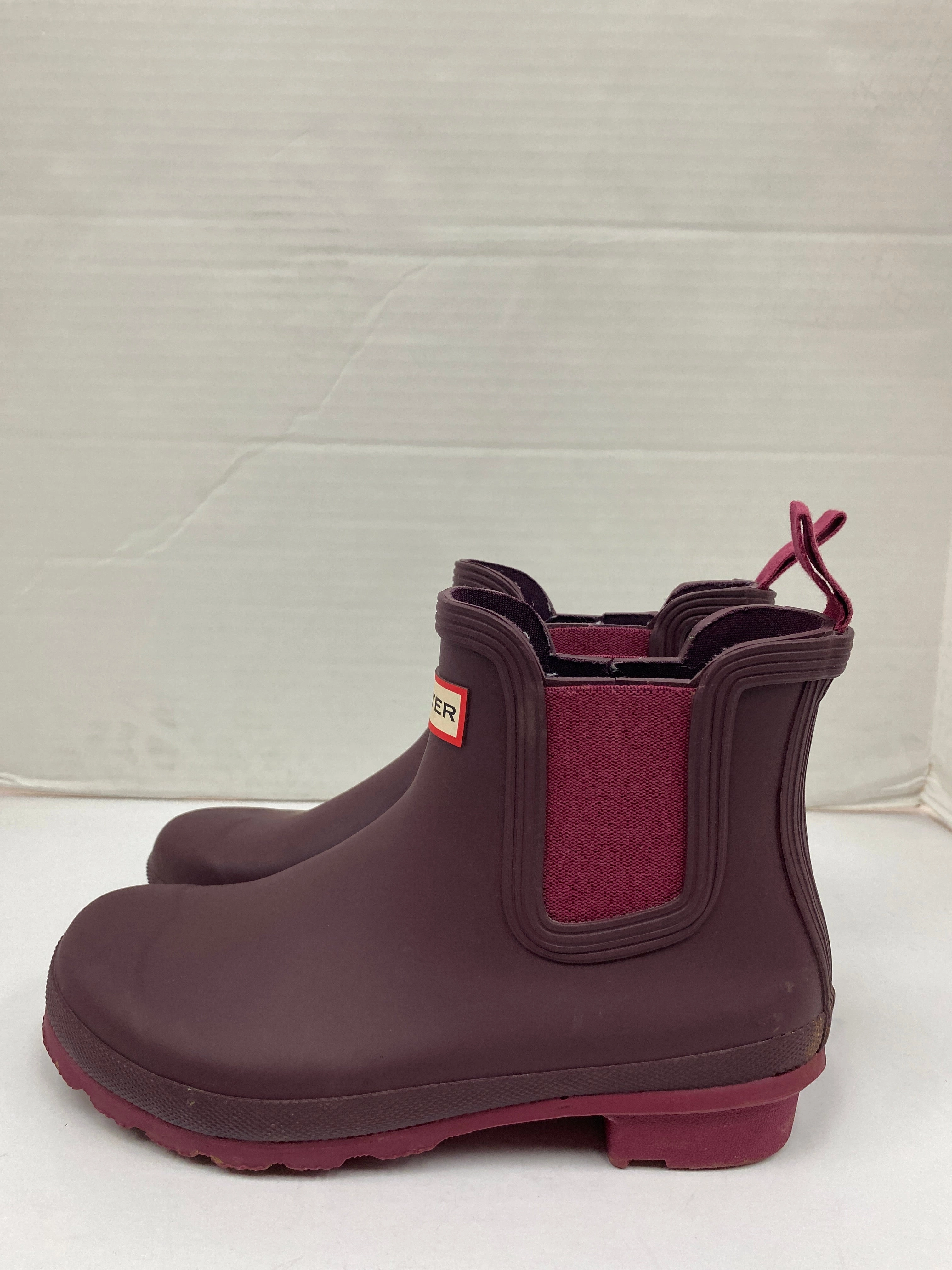 Boots Ankle Flats By Hunter In Purple, Size: 7 SlipResistant