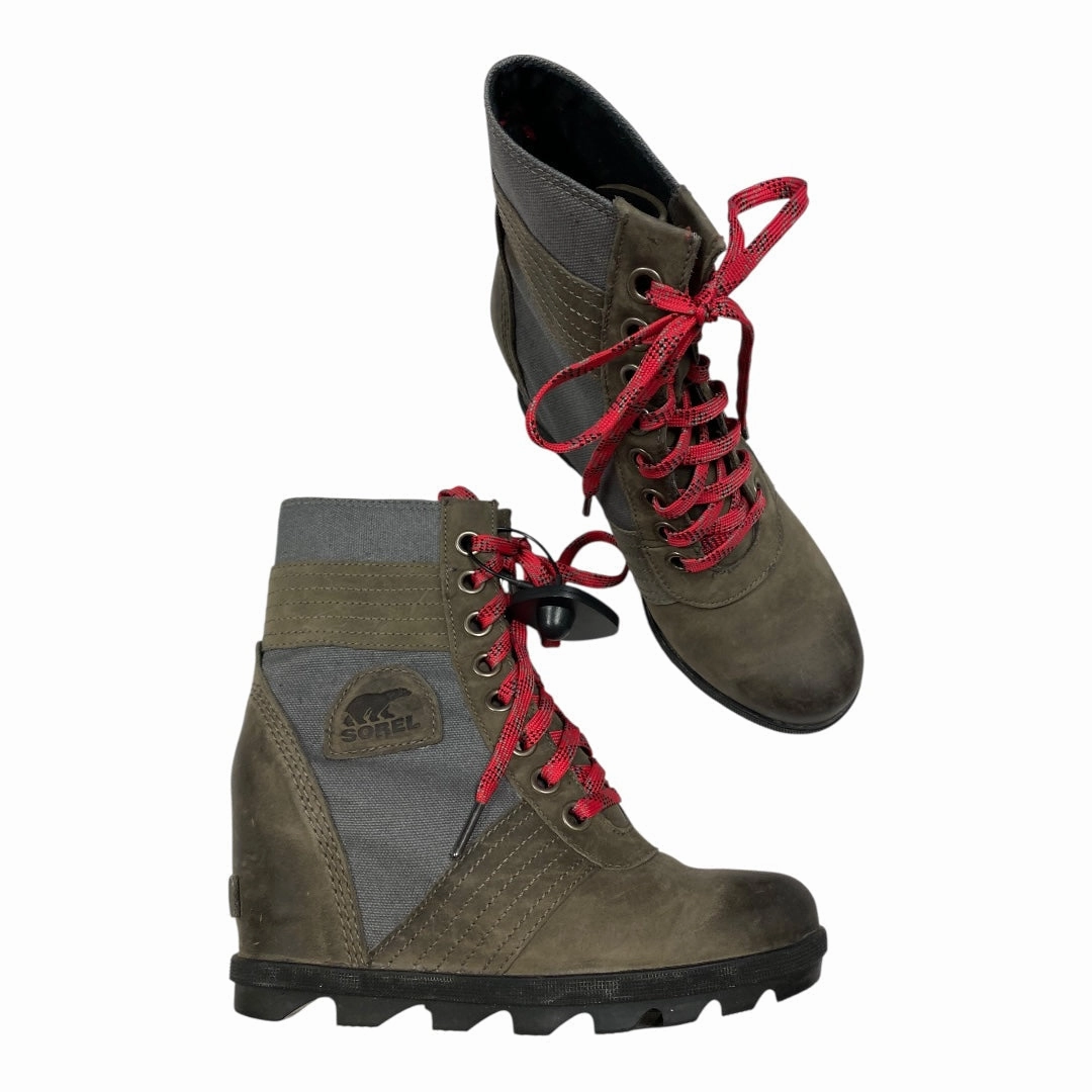 Tread Pattern Boots Ankle Heels By Sorel In Multi, Size:7