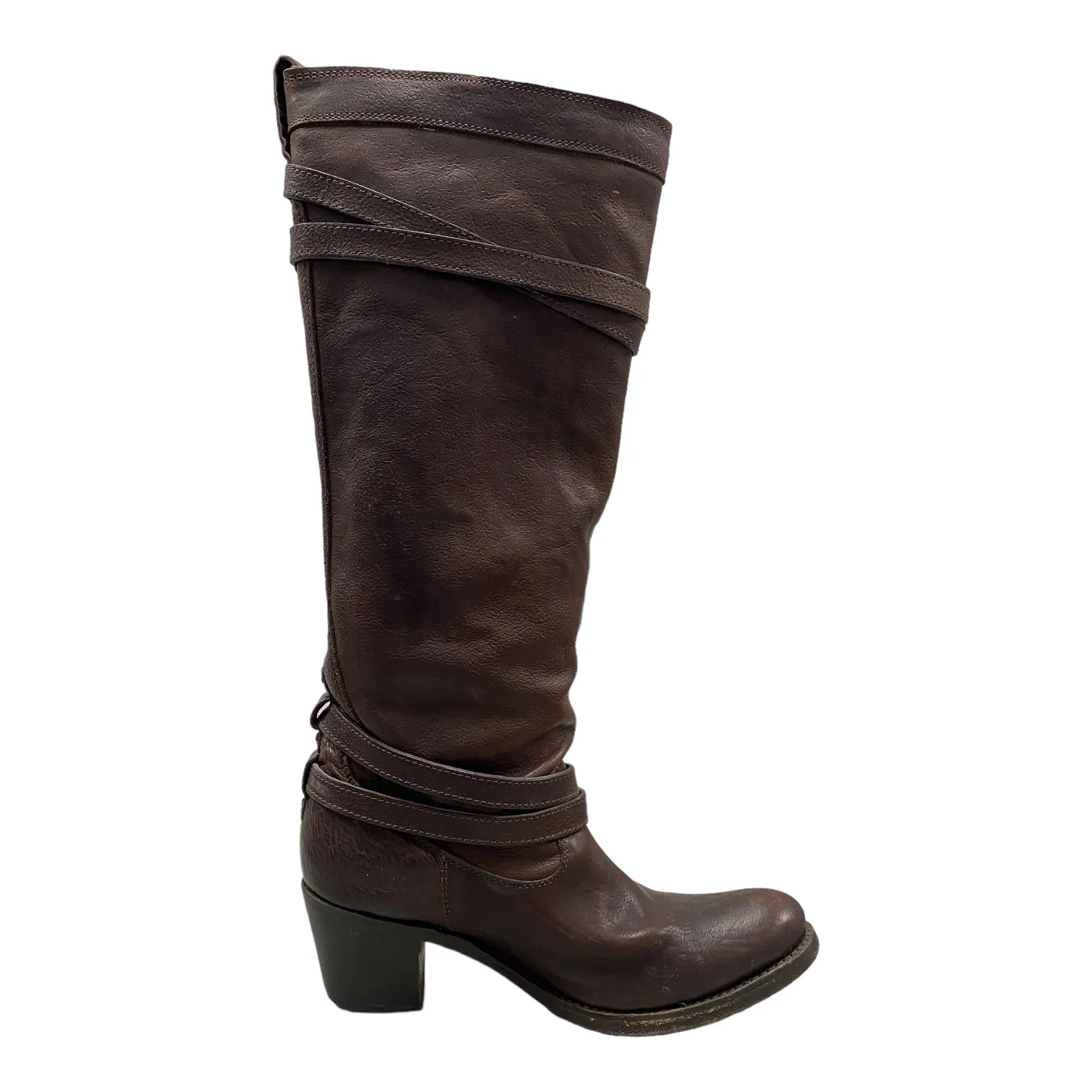 Boots Knee Heels DESIGNER By Frye In Brown, Size: 8 Everyday Street Style waterproof