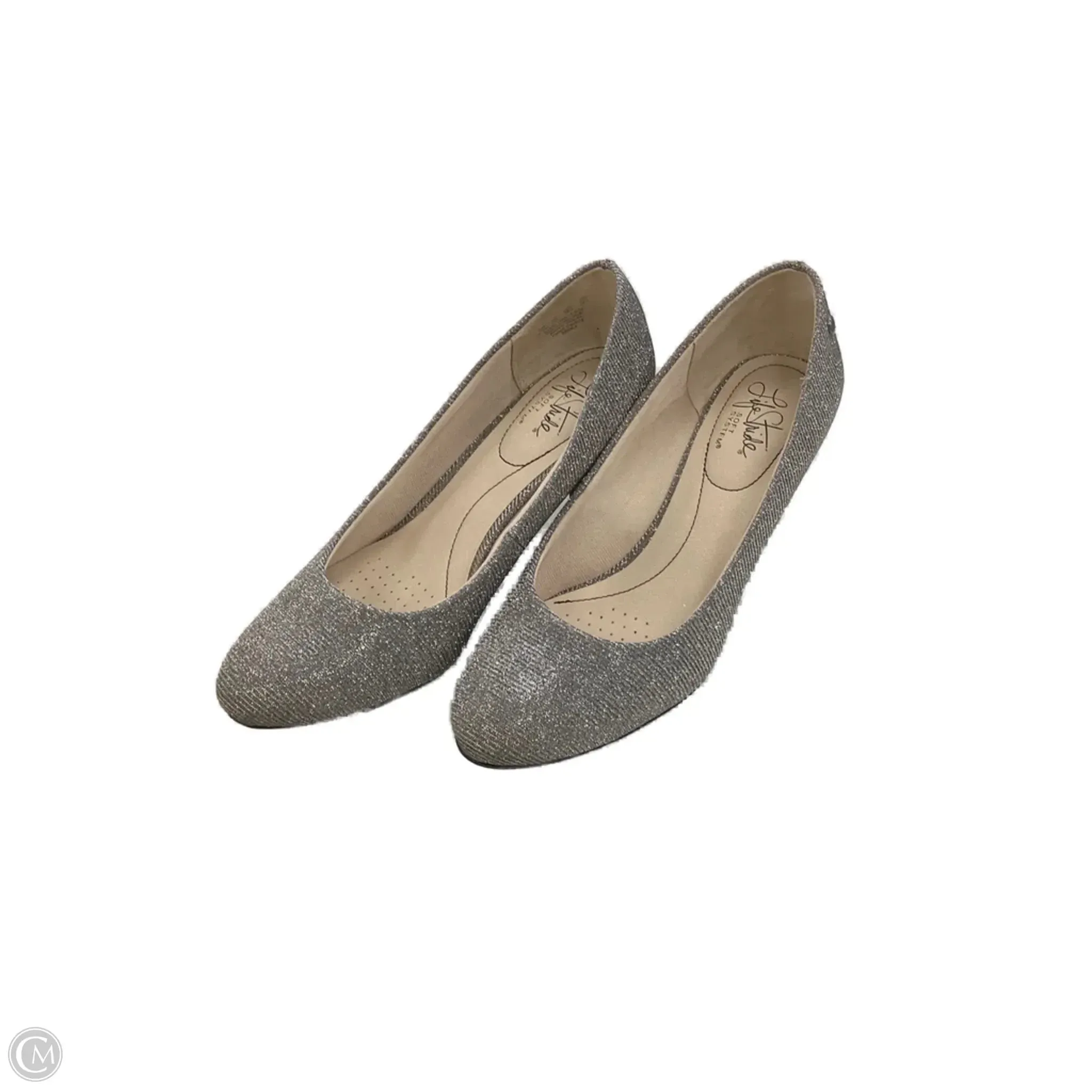 Shoes Heels Stiletto By Life Stride In Silver, Size: 8.5 Shock absorption Smart Casual
