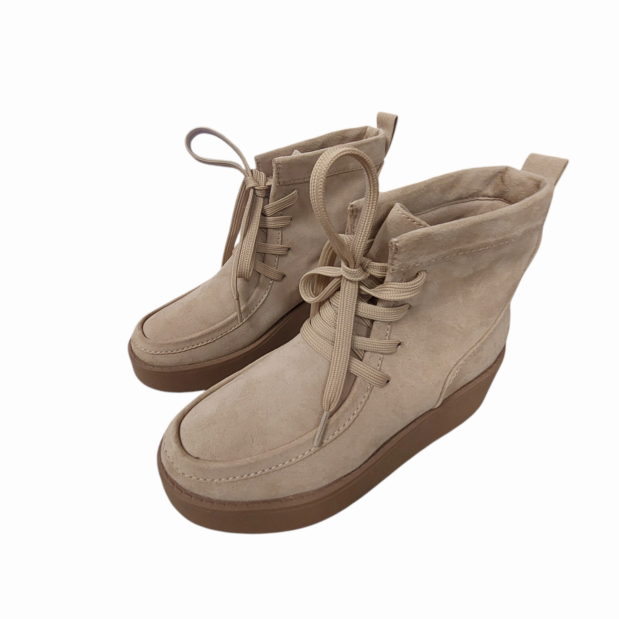 Comfort Lining Urban Commute Boots Ankle Flats By Old Navy In Tan, Size: 6