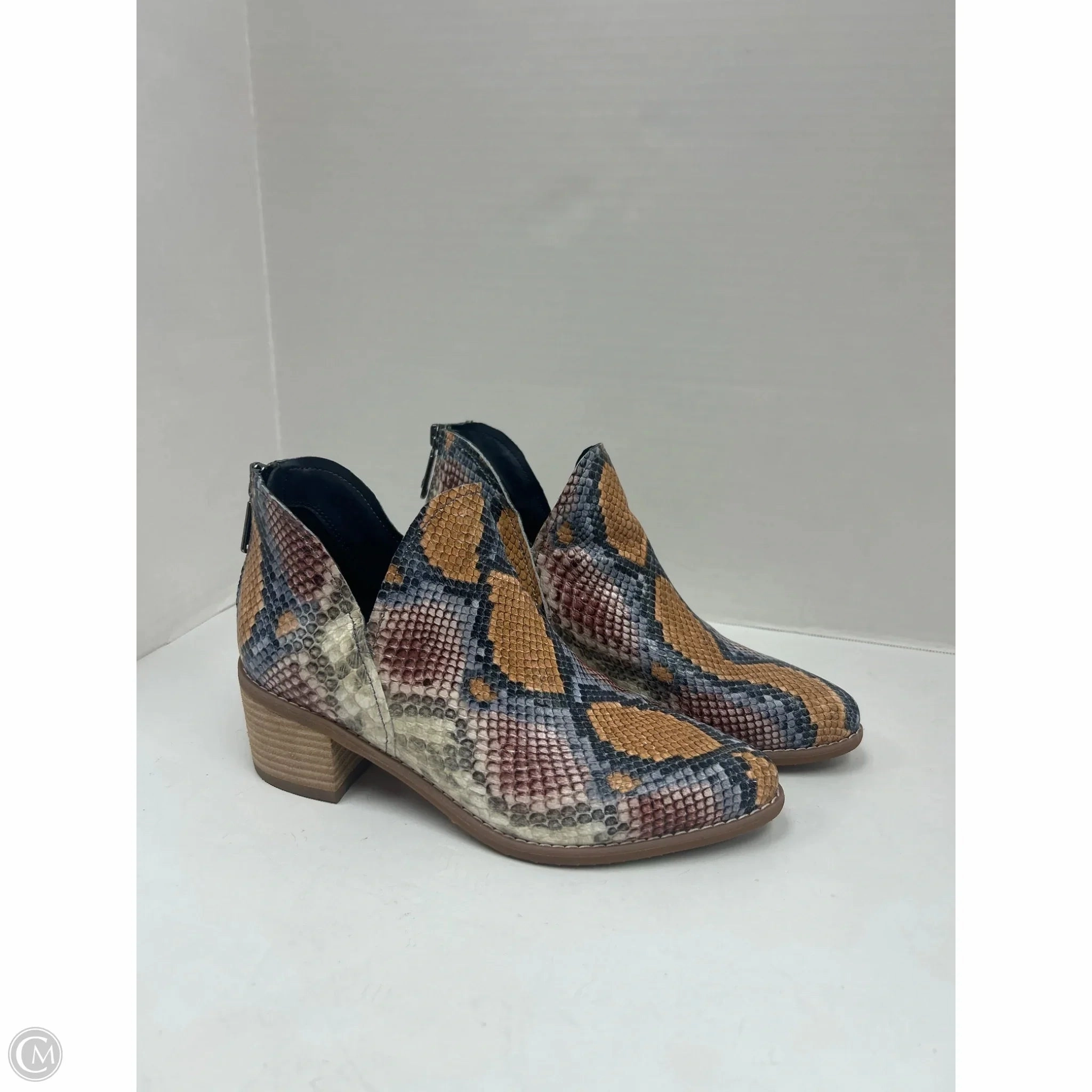 Flexible Shank Machine washable Boots Ankle Heels By Blondo In Multi-colored, Size: 7.5
