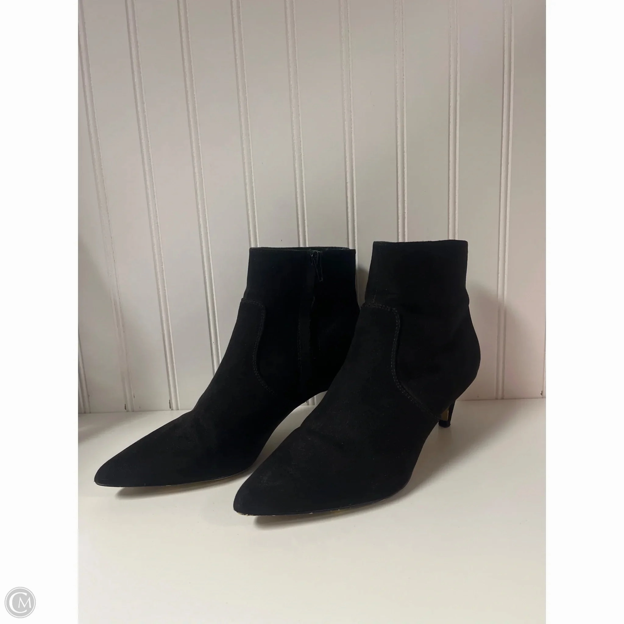 Memory Foam Boots Ankle Heels By Express In Black, Size: 8