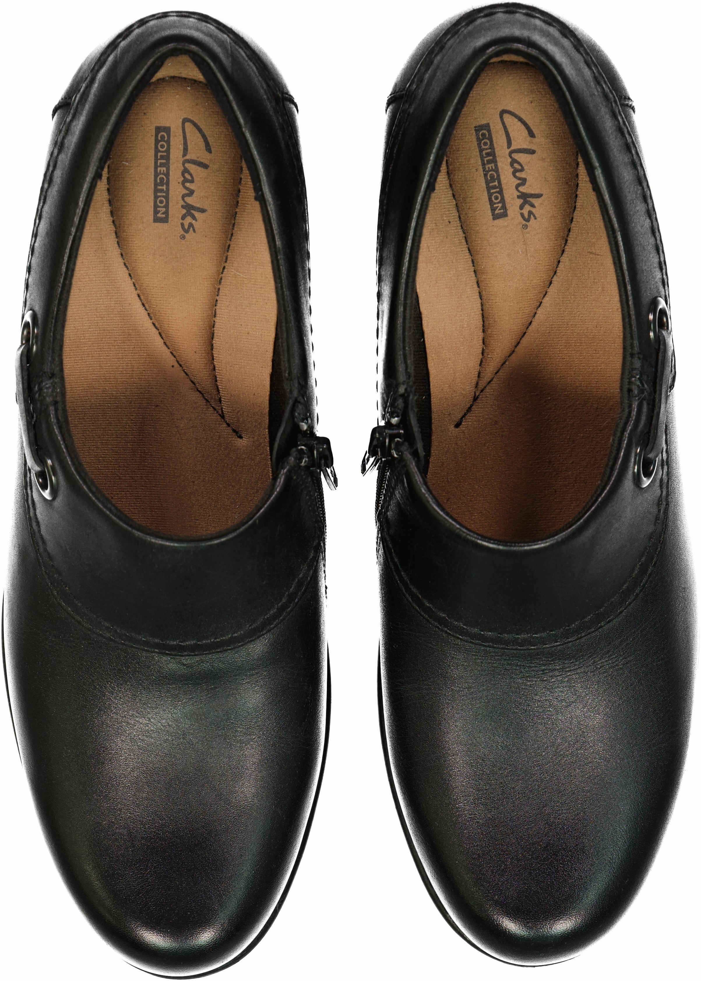 CLARKS-BOOTS ANKLE HEELS Size 9 Skin Hug Stable