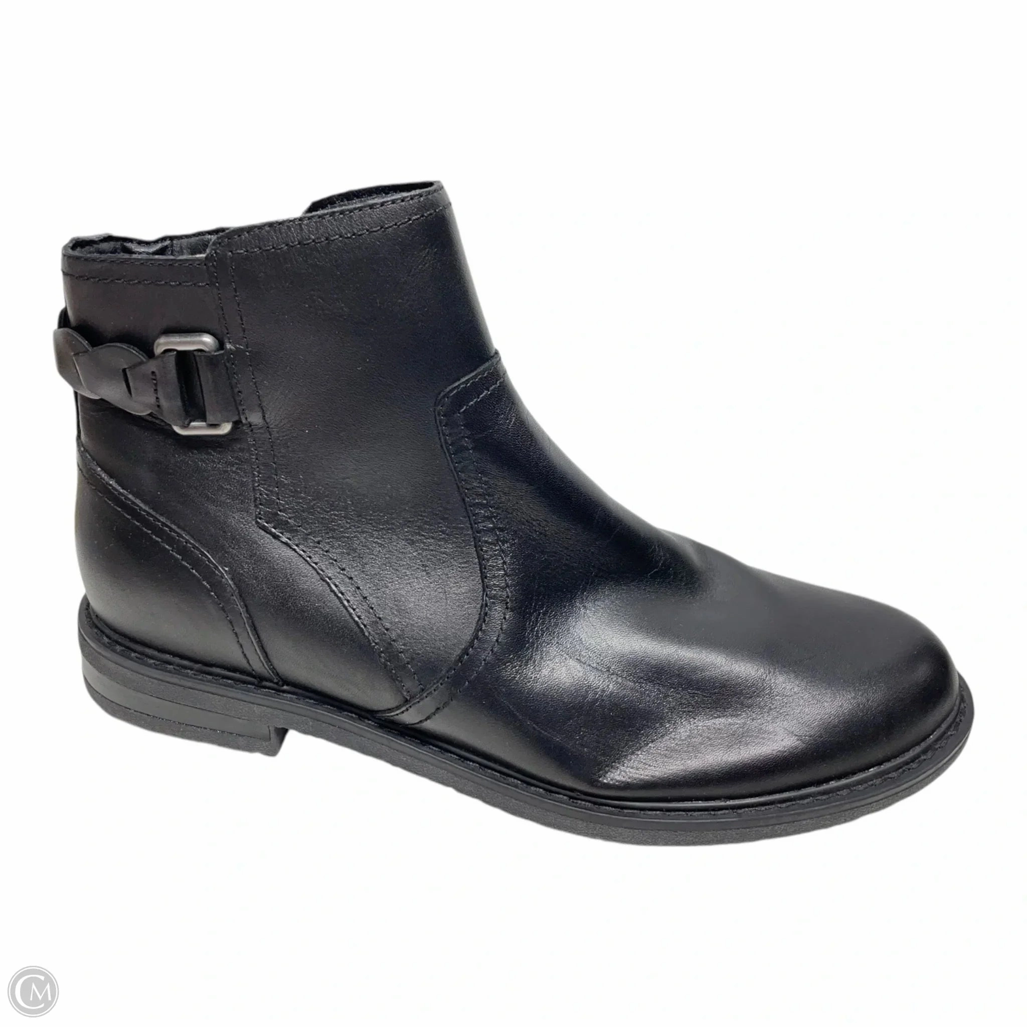 Trendy Protection Storm Wear Boots Ankle Flats By Earth In Black, Size: 9.5