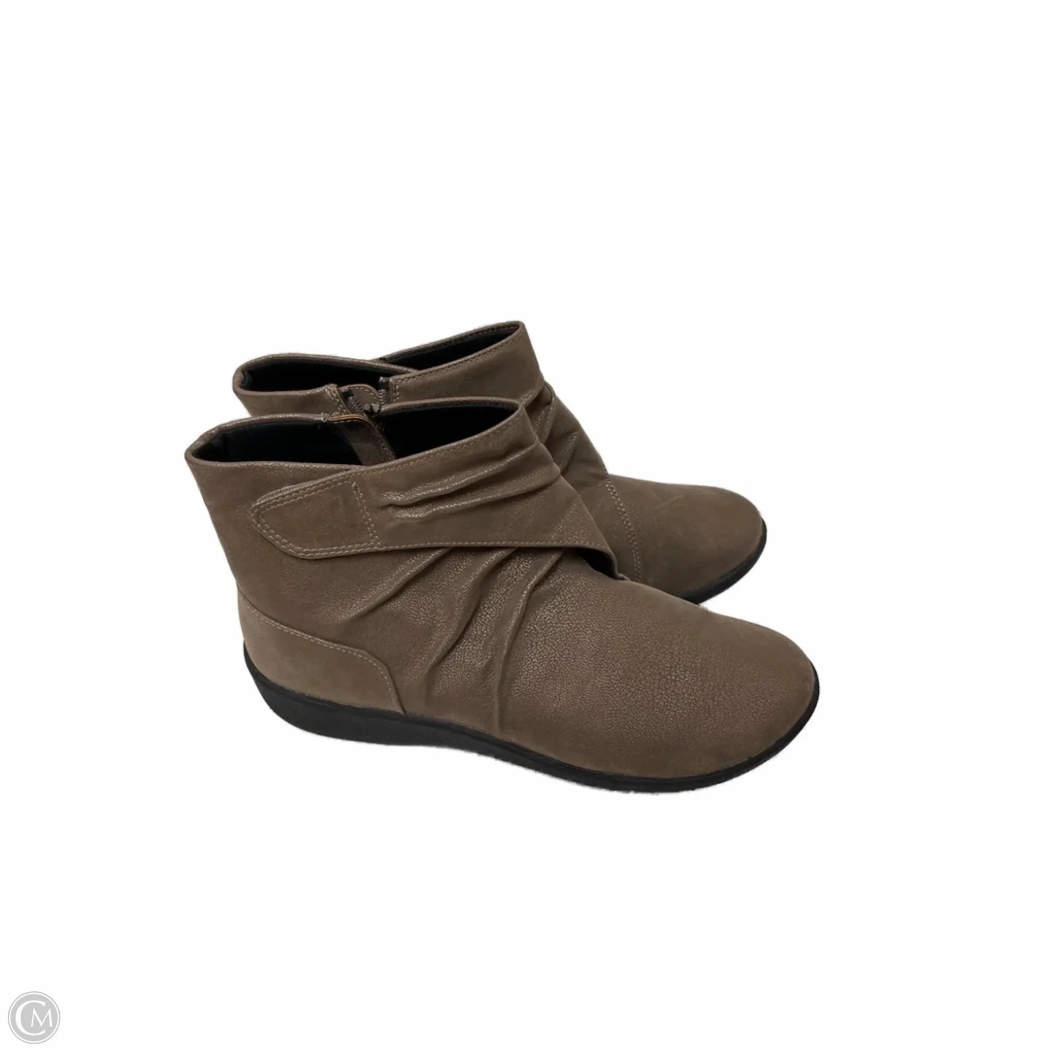 Thermal Core Snowy Path Boots Ankle Flats By Clarks In Gold, Size: 9.5