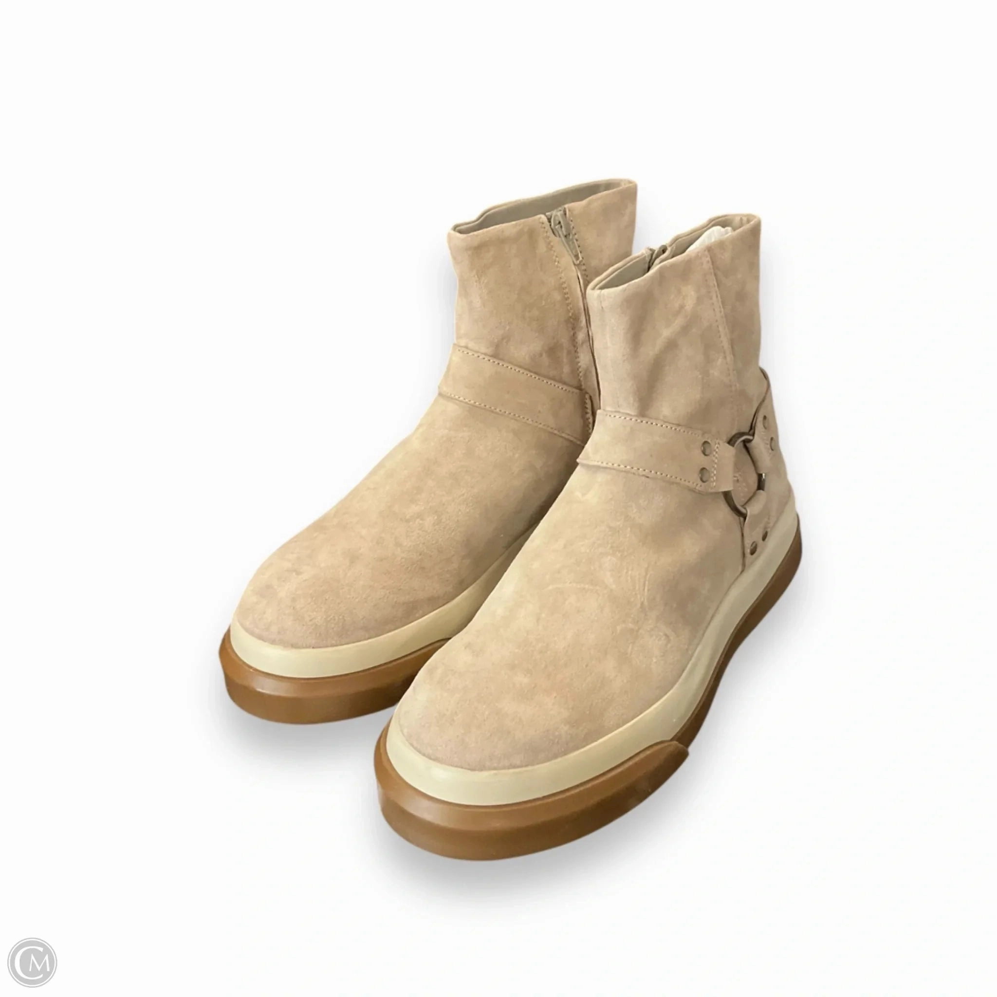 Snowy Environment Lightweight Fit Boots Ankle Flats By Free People In Taupe, Size: 11