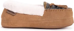 Muk Luks Women's Leather Goods Sia Moccasin Slipper - Camel