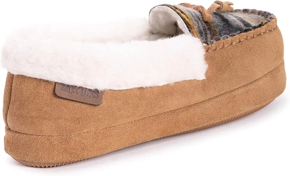 Muk Luks Women's Leather Goods Sia Moccasin Slipper - Camel