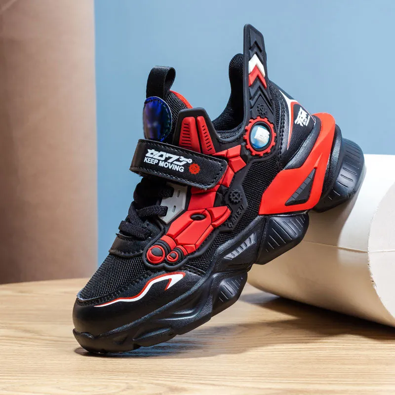 MWY Children&#39;s Sneakers Kids Shoes Mecha Cartoons Sports Shoes For Boys Girls Winter Leather Waterproof Casual Walking Shoes