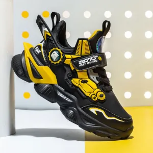 MWY Children&#39;s Sneakers Kids Shoes Mecha Cartoons Sports Shoes For Boys Girls Winter Leather Waterproof Casual Walking Shoes