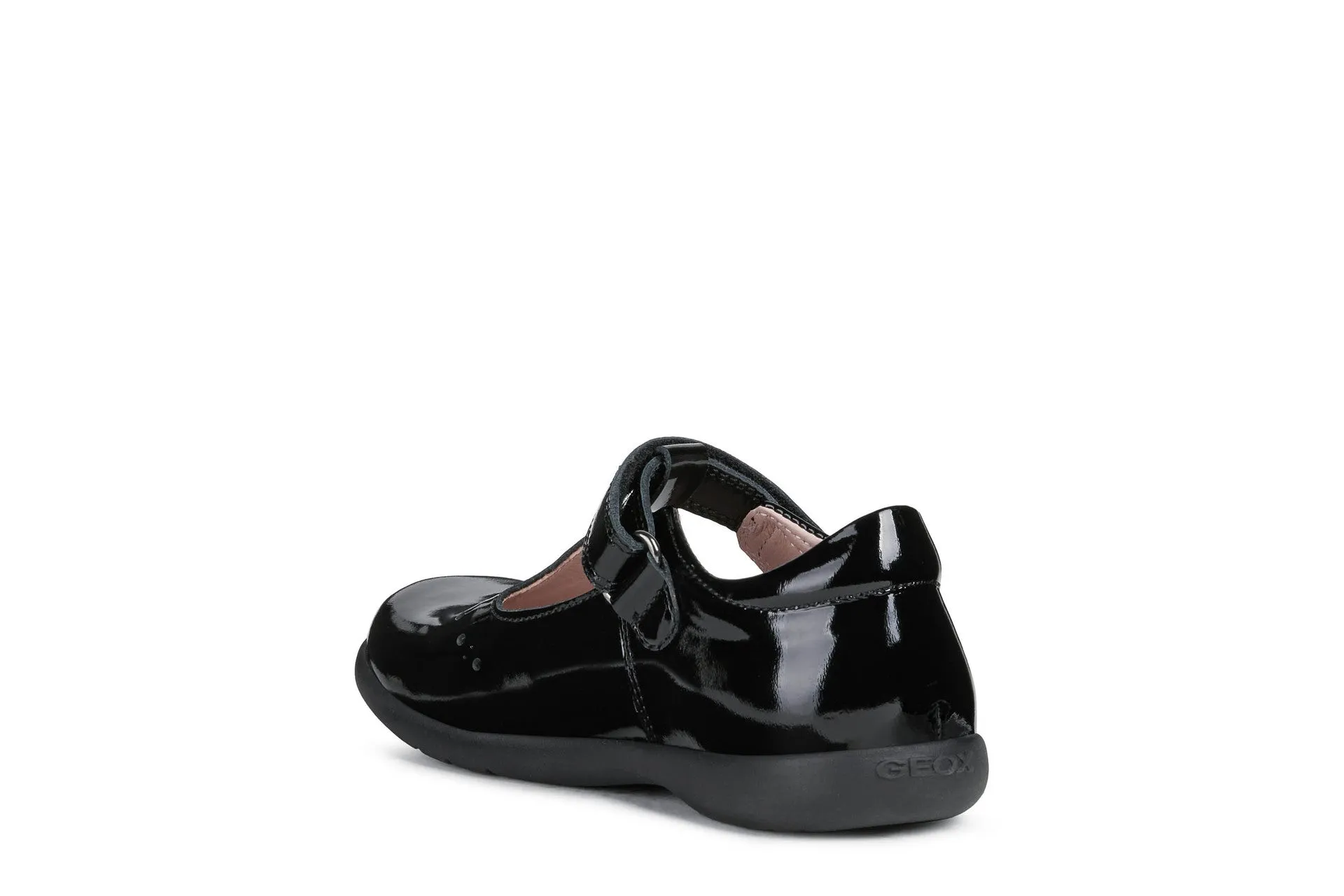Naimara Black Patent T-Bar Girl's School Shoe