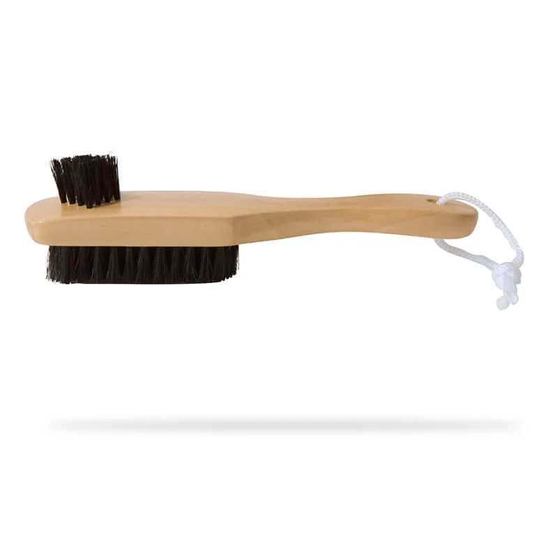 Natural Bristles Shoes Cleaning Brush With Lotus Wood Handle