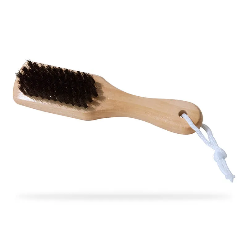 Natural Bristles Shoes Cleaning Brush With Lotus Wood Handle