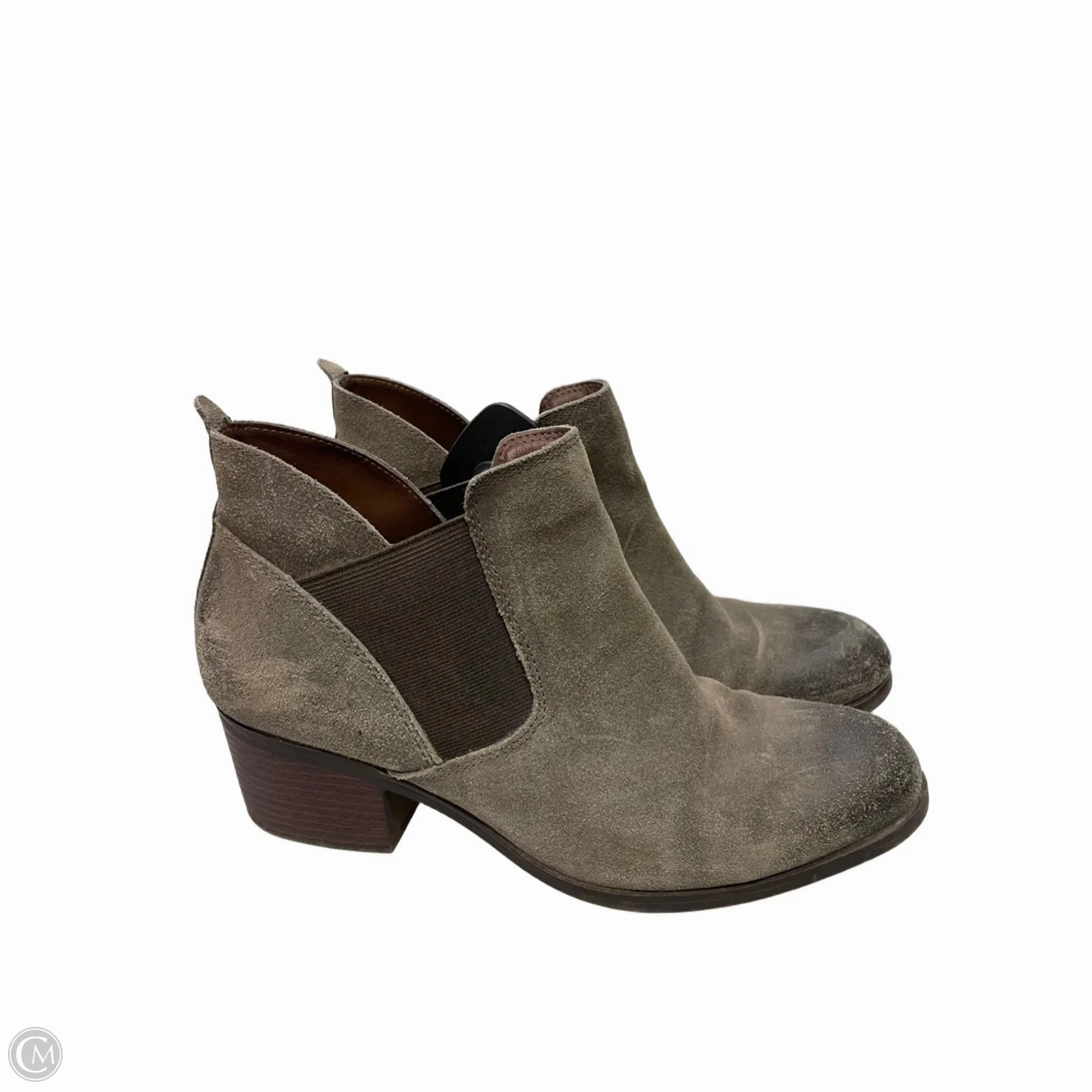 Cushioned Step Rainy Days Boots Ankle Heels By Rockport In Grey, Size: 10