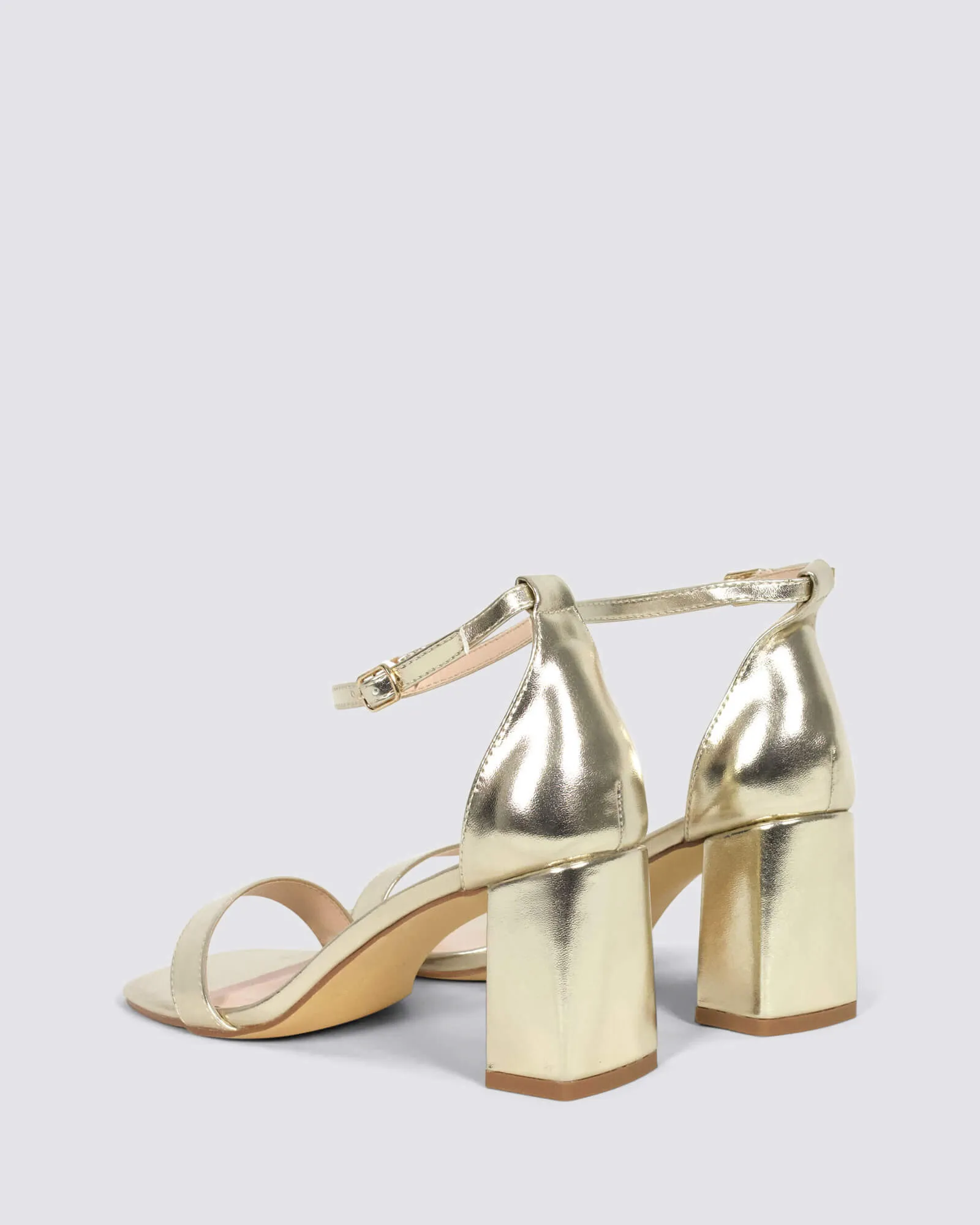 NEEKA BLOCK HEELS CHAMPAGNE