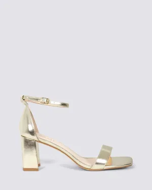 NEEKA BLOCK HEELS CHAMPAGNE