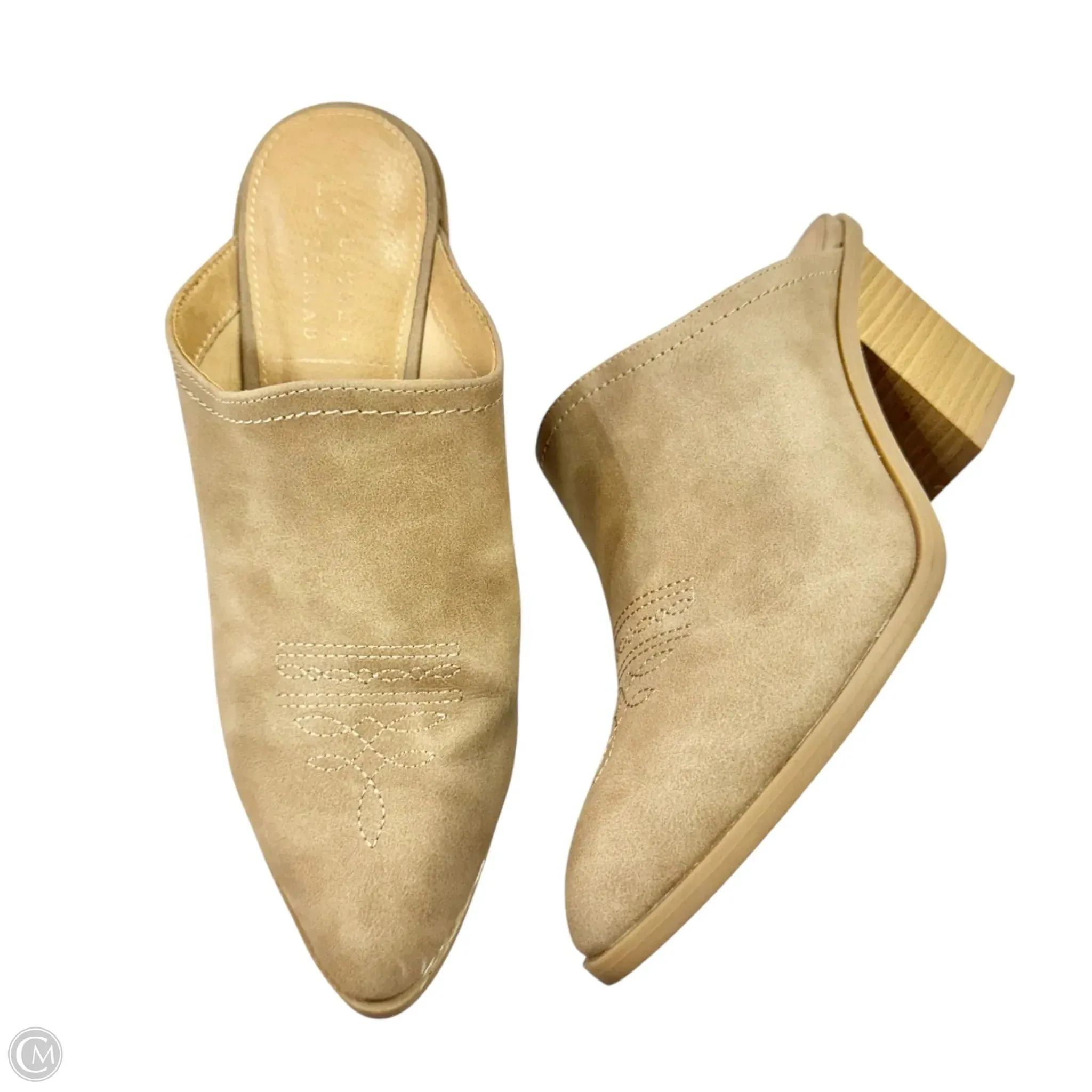 Shoes Heels Block By Lc Lauren Conrad In Taupe, Size: 9 Evening Pumps Smooth Surface