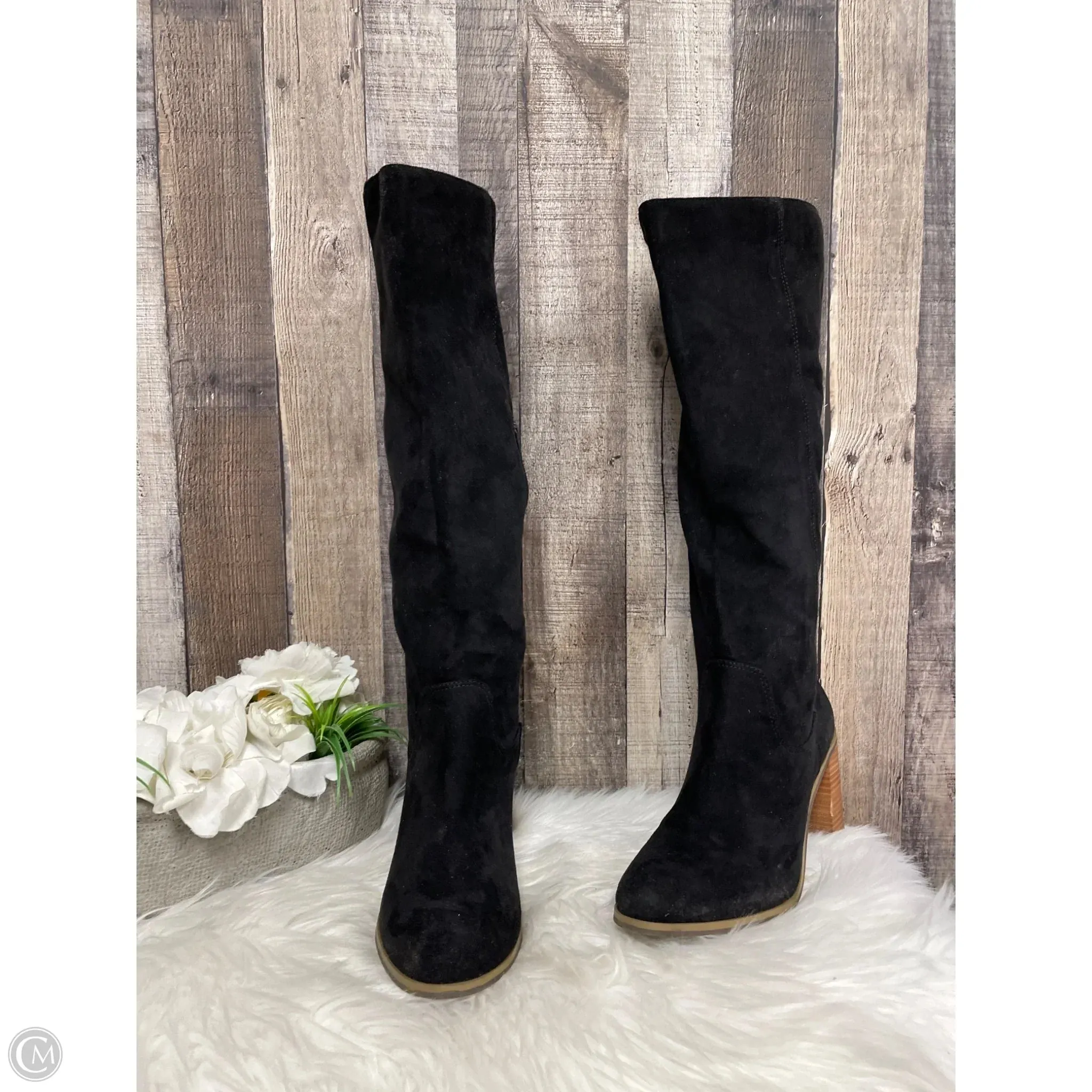 Chic Winter Boots Boots Knee Heels By Target In Black, Size: 9.5