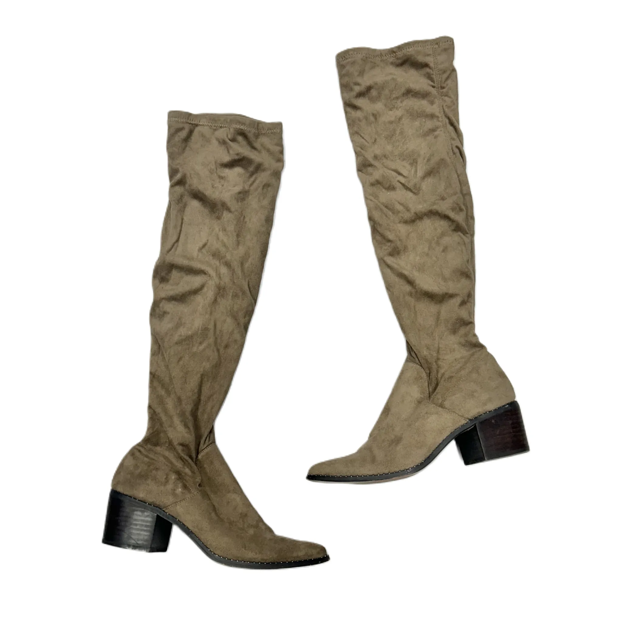 Boots Knee Flats By Steve Madden In Tan, Size: 7.5 Seasonal Classic Edgy Chic
