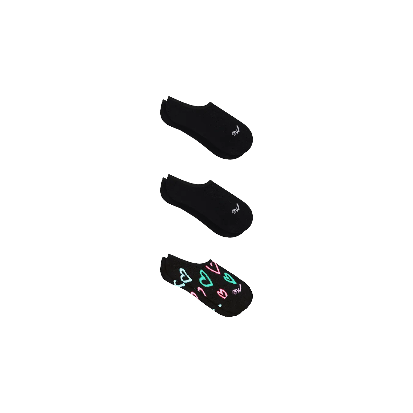No Show Sock 3-Pack | Electric Hearts Pack