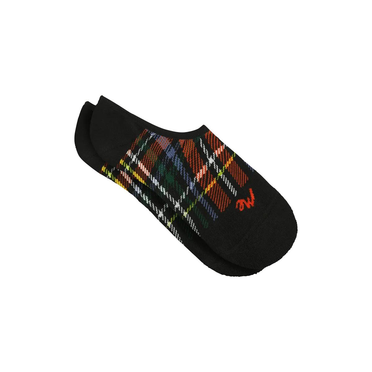 No Show Sock | Festive Plaid