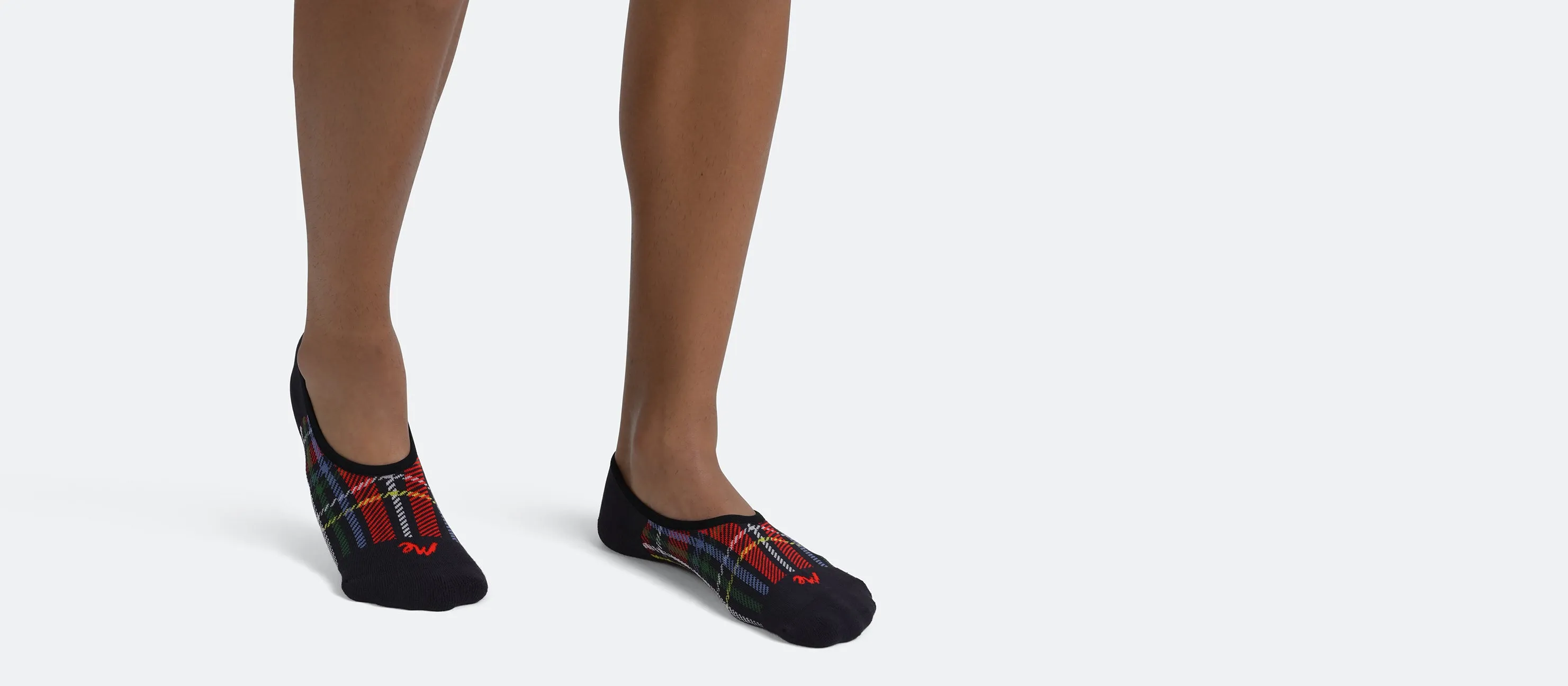 No Show Sock | Festive Plaid