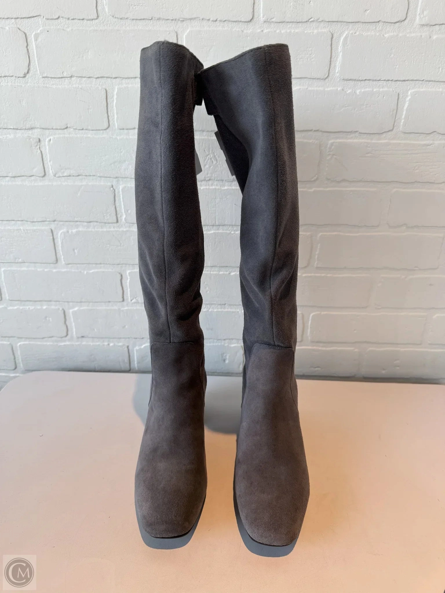 Built For Comfort Boots Ankle Heels By Bandolino In Grey, Size: 8.5