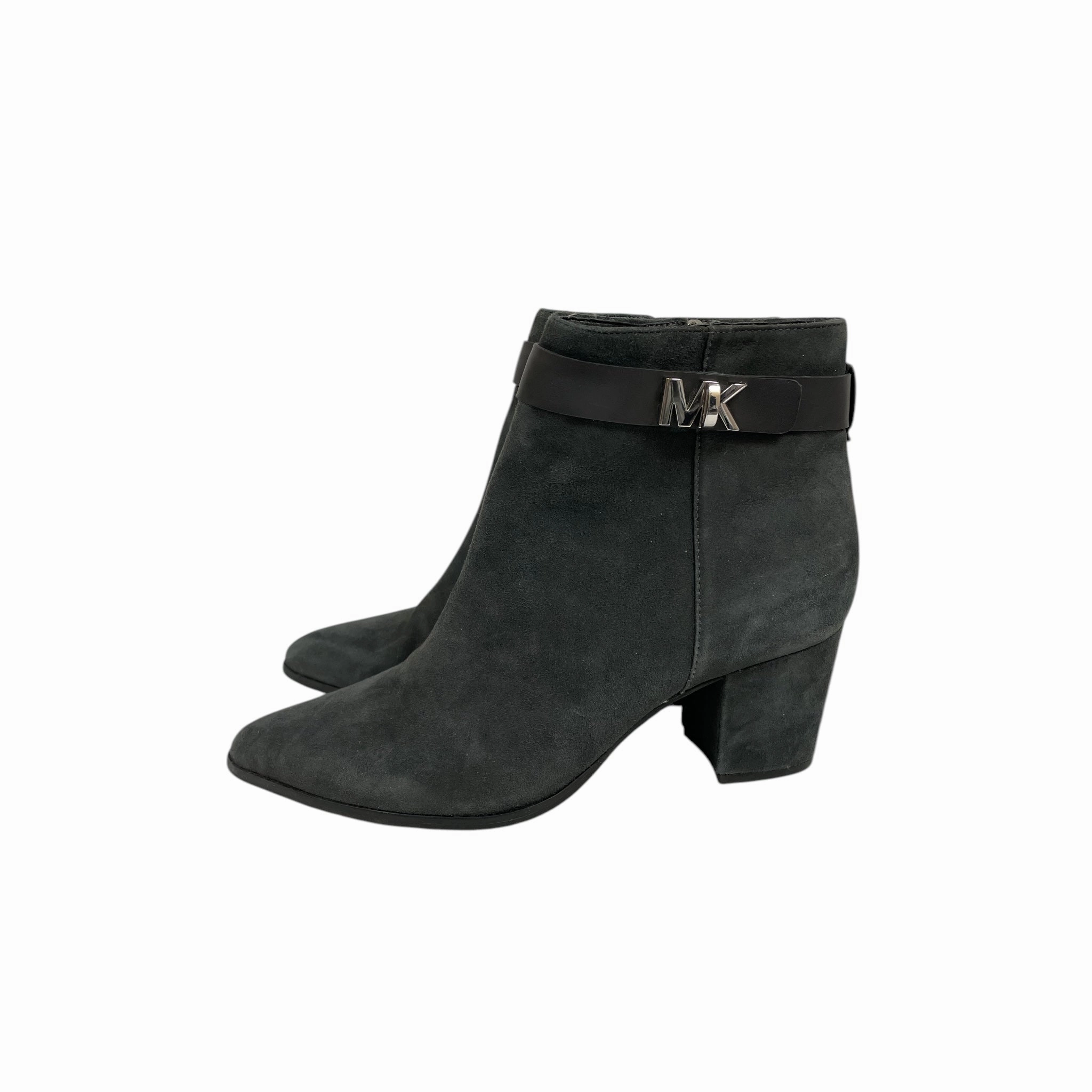 Boots Ankle Heels By Michael By Michael Kors In Grey, Size:7.5 Protective Finish Weather Resistant User