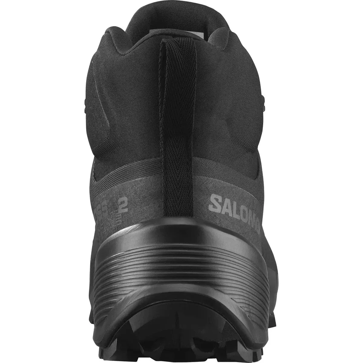 Enhanced Lateral Stability Energy Return Cushion Men's Salomon Cross Hike 2 Mid Gore-Tex Hiking Boots Black/black