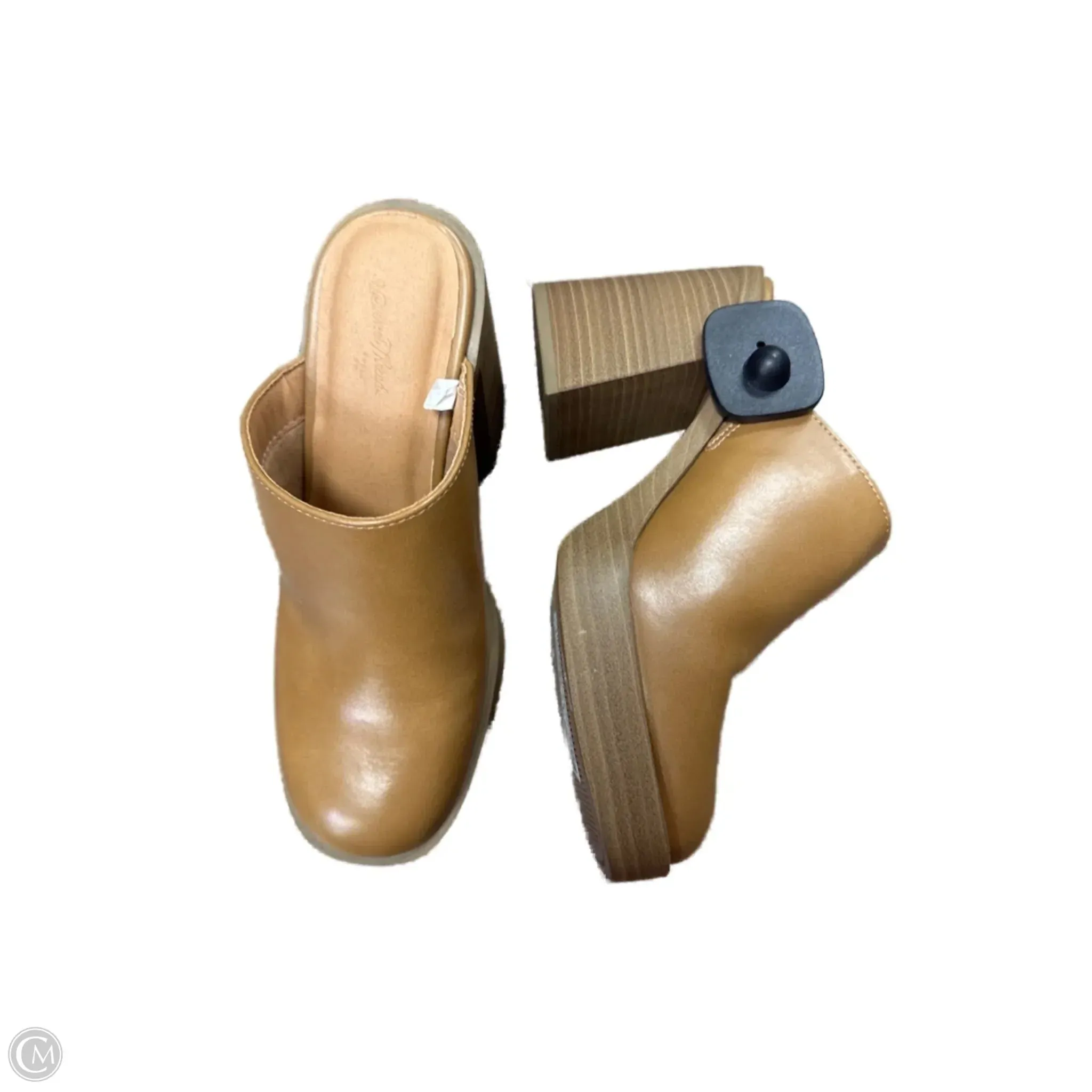 On The Go Everyday Edge Shoes Heels Block By Universal Thread In Tan, Size: 6