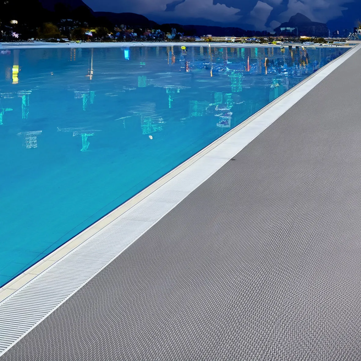 Non Slip PVC Drainage Mat Dual Colour Grey/Brown 1.2m Wide