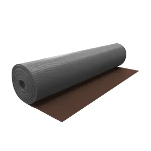 Non Slip PVC Drainage Mat Dual Colour Grey/Brown 1.2m Wide