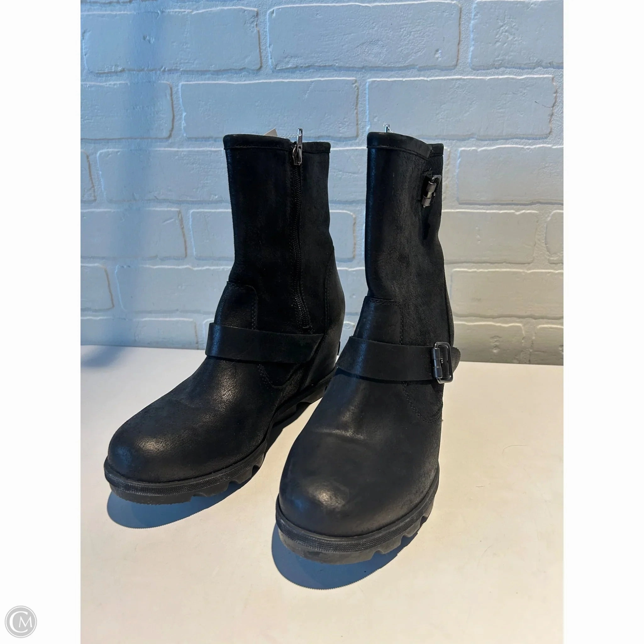 Dressy look Boots Ankle Heels By Sorel In Black, Size: 11