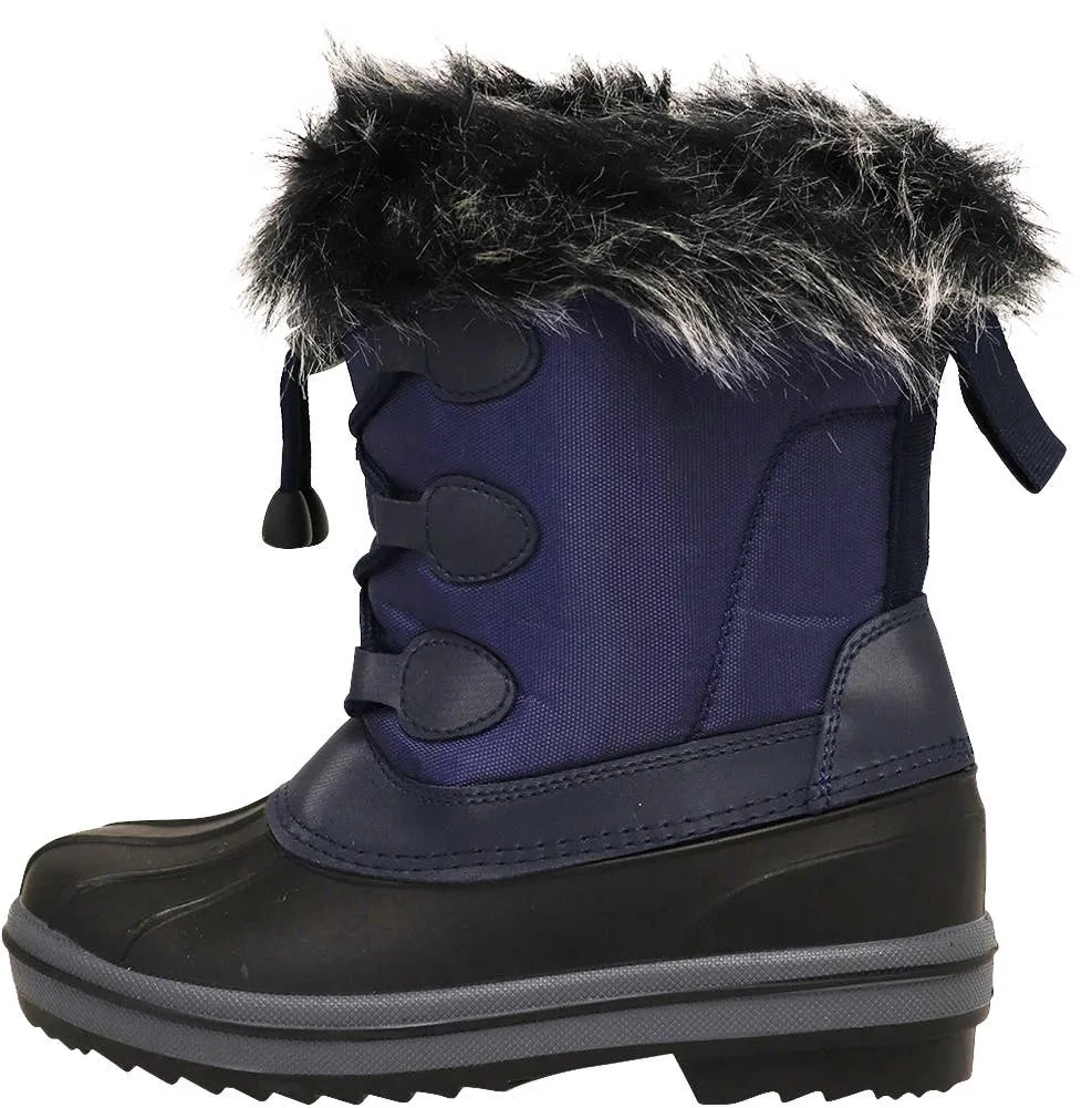 NORTY Tod Boys 6-10 Blue Fur Trim Ski Boot 50010