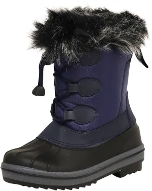 NORTY Tod Boys 6-10 Blue Fur Trim Ski Boot 50010