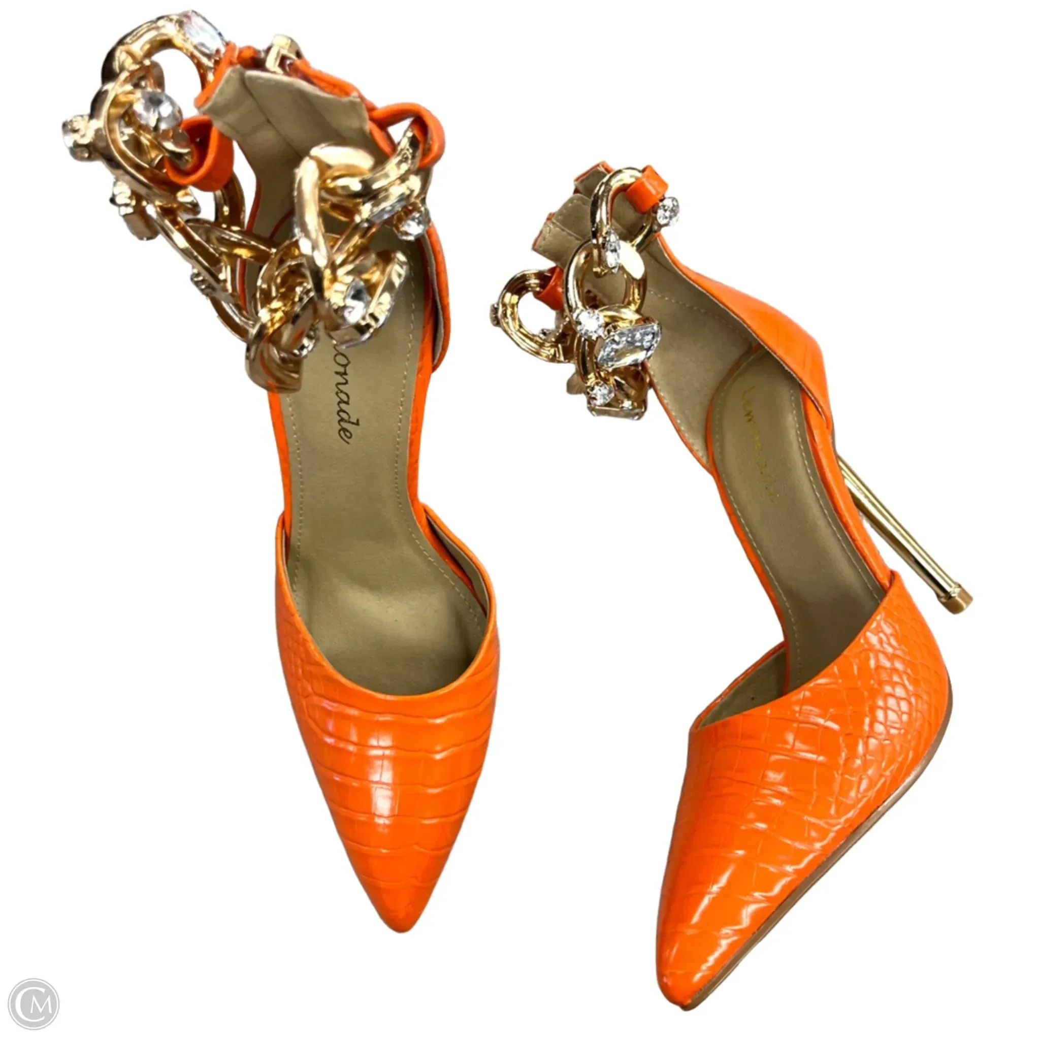 Elegant Footwear Shoes Heels Stiletto By Lemonade In Orange, Size: 6