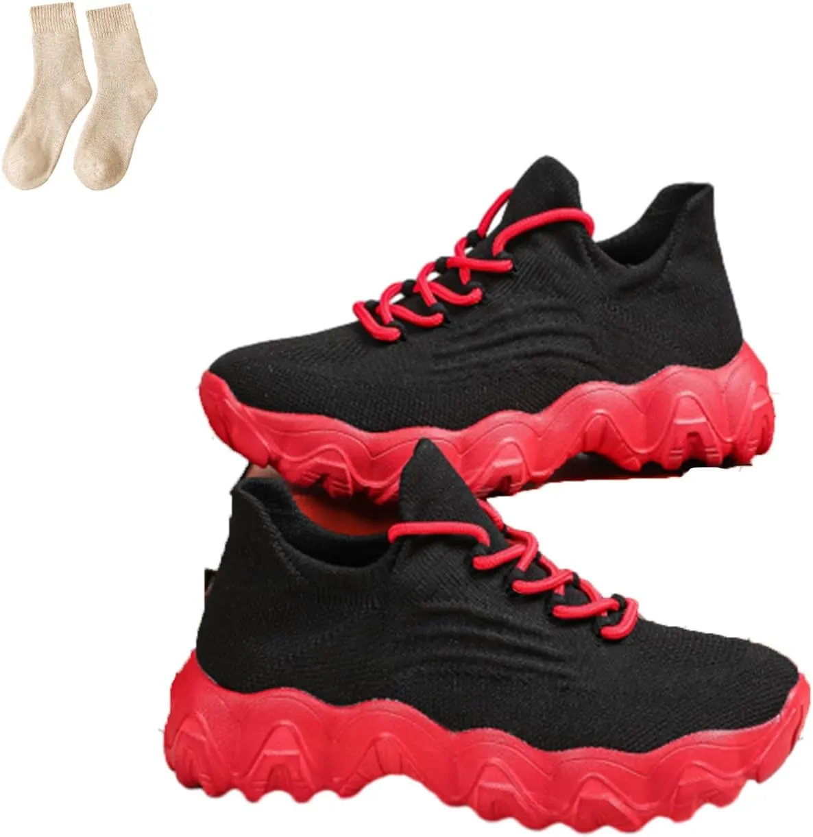 Nursebabes Sneakers, Quivale Shoes for Women, Breathable Non-Slip Lightweight Lace up Mesh Orthopedic Running Sneakers